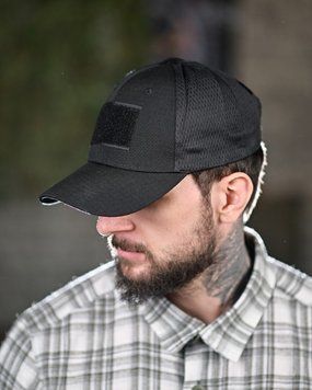 Тактична бейсболка з сіткою, Black 92037 фото
