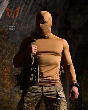 Тактична сорочка з довгими рукавами та балаклавою MANTIS&reg; Phantom LS Combat Shirt &mdash; Coyote 96924-s/m фото