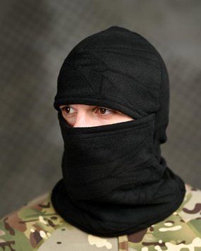 Флісова балаклава Black 94756 фото