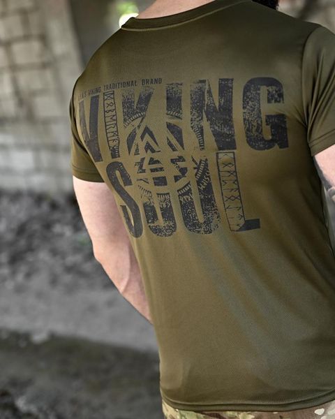 Футболка BORN OF WAR Viking soul Olive 96453-s фото