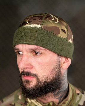 Флісова шапка &laquo;докерка&raquo; у стилі &laquo;Multicam&raquo; 94188 фото